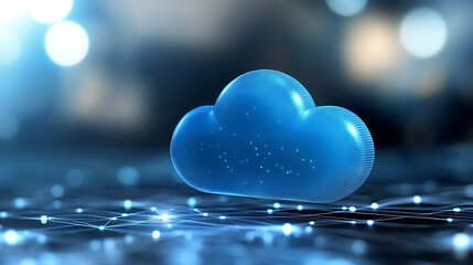Poster - Cloud computing revolution transforming business operations in a digital landscape futuristic perspective