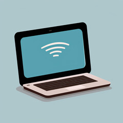 Wall Mural - Wi-Fi Hotspot Vector Artwork: A Simple, Flat Visual For Your Designs Icon Data  