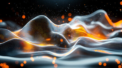 Poster - Dynamic fluid motion abstract art digital space graphic design colorful environment close-up view modern conceptualization