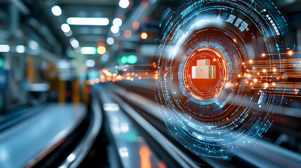 Poster - Innovative technology showcase industrial hub digital art modern workspace close-up view future of manufacturing