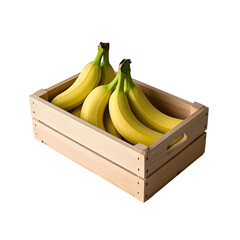 Wall Mural -  Banana in big wood box