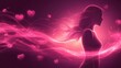 © he - Silhouettes of women surrounded by the light effect of love