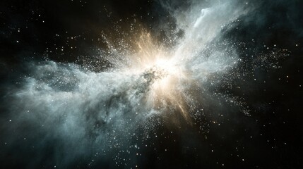 Wall Mural - Cosmic Explosion Nebula Stellar Burst Galactic Cloud Space Dust Starry Night Sky Celestial Phenomenon Bright Light Energy Expansion