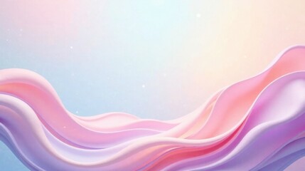 Leinwandbilder - Abstract Pastel Wave Background Design Elegant Swirls of Pink and Purple Hues