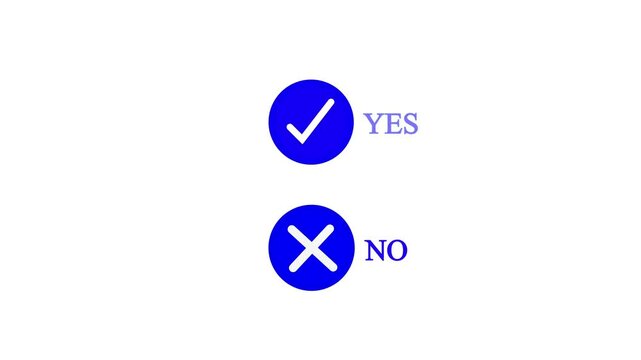 Check Mark No and yes 2d - Approval and Rejection animated icon  Animation