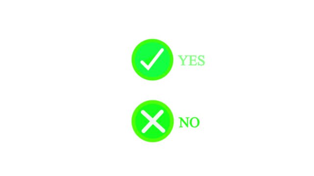 Check Mark No and yes 2d - Approval and Rejection animated icon  Animation