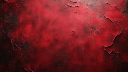 Poster - Red and black abstract painting on a white background with bold brushstrokes and dynamic composition valentine day