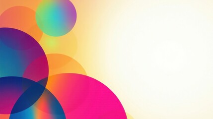 Aufkleber - Abstract Colorful Overlapping Circles Design for Presentations and Websites