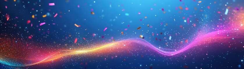 Aufkleber - Colorful abstract wave pattern with vibrant hues and fluid shapes flowing through the design valentine day