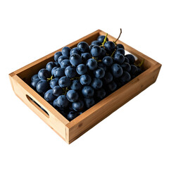 Wall Mural -  Grapes in big wood box