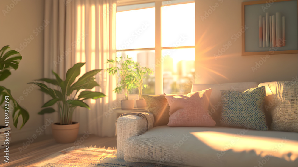 Picture of Serene apartment decor ideas. Create a calming living space. How to ...