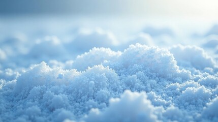 Aufkleber - Close-up View of Sparkling Winter Snow Crystals on a Sunny Day
