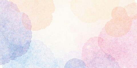 Poster - Pastel Watercolor Abstract Background with Soft Color Splashes and Light Texture