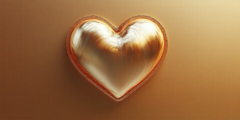 Poster - Heart shaped object mounted on a textured wall creating a decorative and romantic atmosphere valentine day