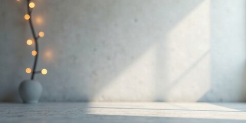 Poster - Serene Minimalist Studio Scene with Soft Lighting and Empty Surface