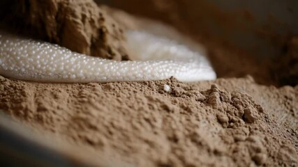 Aufkleber - Wet concrete mix is pouring, creating a smooth, glossy surface with tiny air bubbles rising, indicating a proper mixture for construction purposes