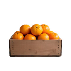 Sticker - Oranges in big wood box