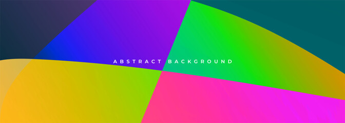 Aufkleber - Colorful abstract background design in vibrant colors with curves and dynamic gradients. Vector illustration