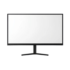 Poster - Black Framed Modern Monitor on a Minimalist Stand with Blank Screen
