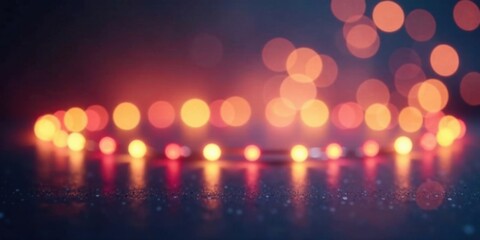 Aufkleber - Abstract Festive Lights Reflecting on a Sparkling Surface
