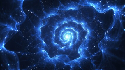 Wall Mural - Mystical Blue Spiral Universe