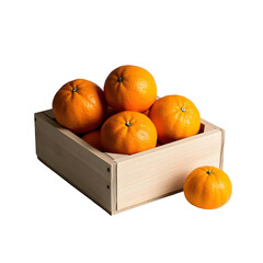 Sticker - Tangerines in wood box 