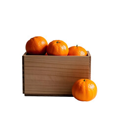 Sticker - Tangerines in wood box 