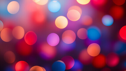 Wall Mural - A captivating bokeh lightscape, featuring vibrant and swirling colors of red, blue, purple, and gold