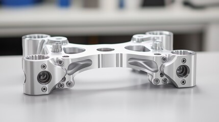 Aufkleber - High-Precision CNC-Machined Metal Component, Showcasing Advanced Manufacturing, Engineering, and High-Tech Industrial Production, Generative AI