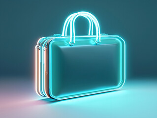 Canvas Print - Neon Briefcase