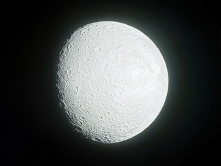 Wall Mural - a full moon with craters against a black background