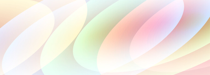 Aufkleber - Colorful abstract design featuring smooth overlapping shapes and a soft pastel palette in a vibrant composition. Vector illustration