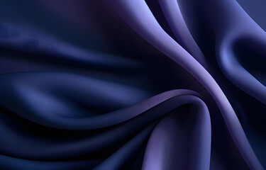 Poster - Ther is Silk, satin fabric in blue 