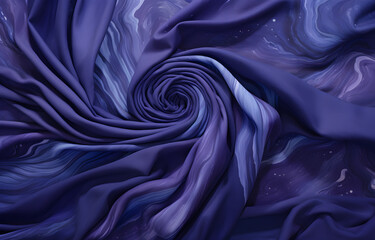 Poster - Ther is Silk, satin fabric in blue 