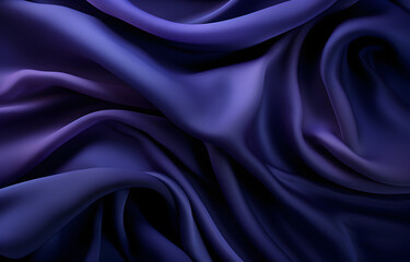 Poster - Ther is Silk, satin fabric in blue 