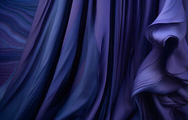 Poster - Ther is Silk, satin fabric in blue 