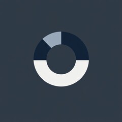 Poster - Data, progress circle, chart, report, analysis, infographic, background, dark, business, presentation