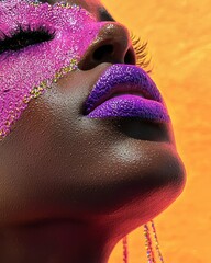 Poster - Vibrant neon artistry showcase urban gallery contemporary art display creative atmosphere close-up perspective
