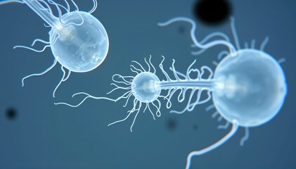 Poster - Microscopic organisms with long thin appendages