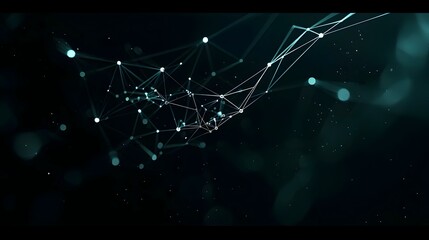 Poster - Global Network Panorama, an expansive illustration showcasing interconnected digital nodes and pathways across a vibrant, modern world map.