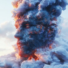 Poster - Ethereal digital portraits virtual gallery conceptual art surreal environment abstract viewpoint contemporary art