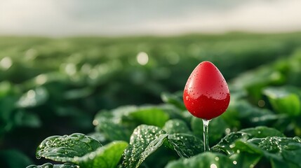 Poster - AI-driven irrigation system enhancing water efficiency, smart technology optimizing agricultural practices, sustainable farming solutions in action.
