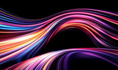 Poster - Vibrant Abstract Representation of Virtual Learning, a colorful portrayal of digital education, blending technology and creativity in a dynamic visual.
