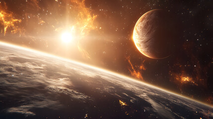 Wall Mural - the vastness of space depicted visually.