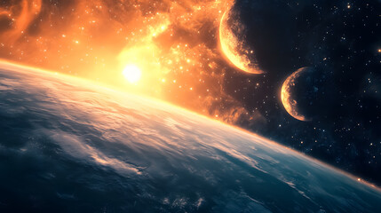 Wall Mural - the vastness of space depicted visually.