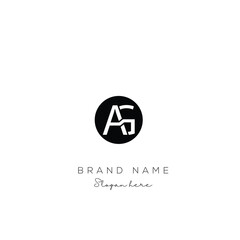 Leinwandbilder - Creative Abstract Letter AG Logo Design, AG Logo Design For Business, Fashion, Branding, Signature