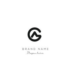 Leinwandbilder - Creative Abstract Letter AG Logo Design, AG Logo Design For Business, Fashion, Branding, Signature