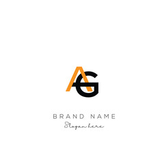 Leinwandbilder - Creative Abstract Letter AG Logo Design, AG Logo Design For Business, Fashion, Branding, Signature