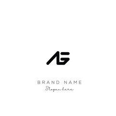 Leinwandbilder - Creative Abstract Letter AG Logo Design, AG Logo Design For Business, Fashion, Branding, Signature