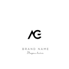Leinwandbilder - Creative Abstract Letter AG Logo Design, AG Logo Design For Business, Fashion, Branding, Signature